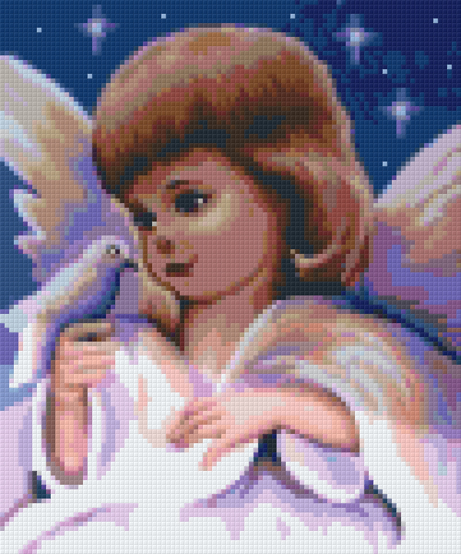 Angel- Love Needs Patience Six [6] Baseplate PixelHobby Mini-mosaic Art Kits image 0